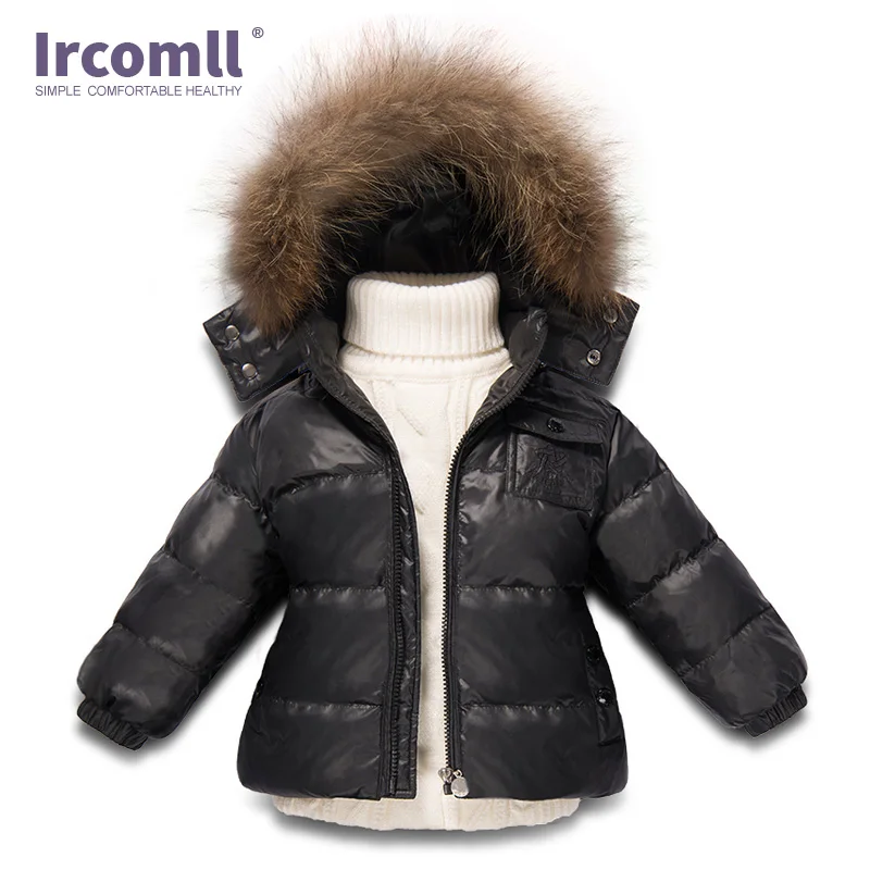 Ircomll российский зимний комплект одежды для мальчиков и девочек пальто на белом