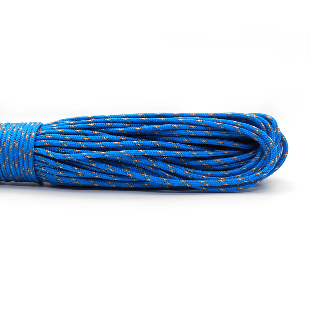 100FT 25FT 100 Colors Dia.2mm One Stand Cores Rope Paracord for Survival Parachute Cord Lanyard Tent Rope for Hiking Camping image 6