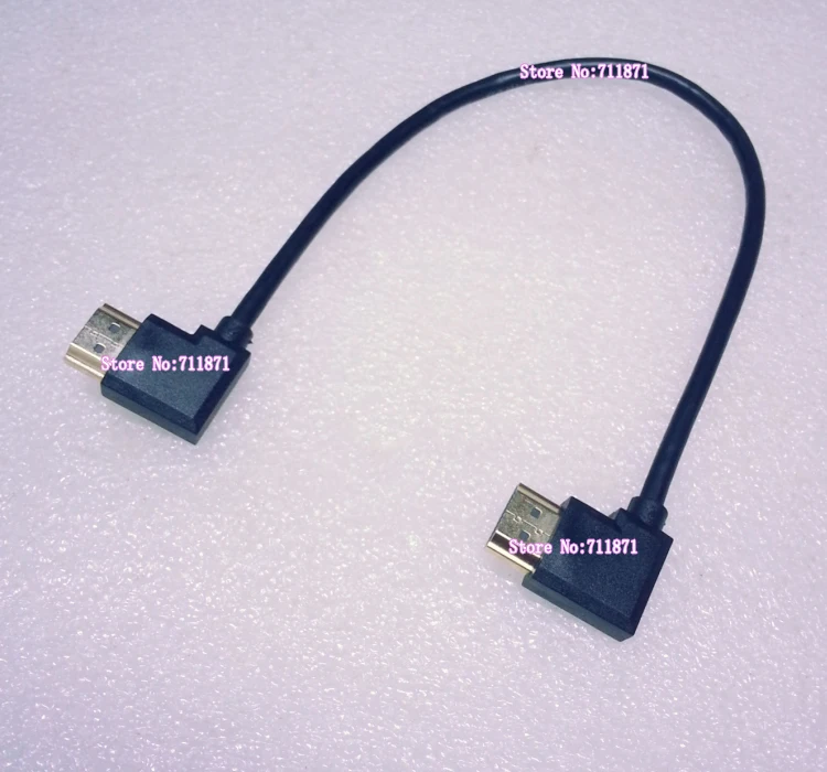 30 см короткий левый двойной изогнутый Кабель HDMI 300 мм правый угол линия кабель