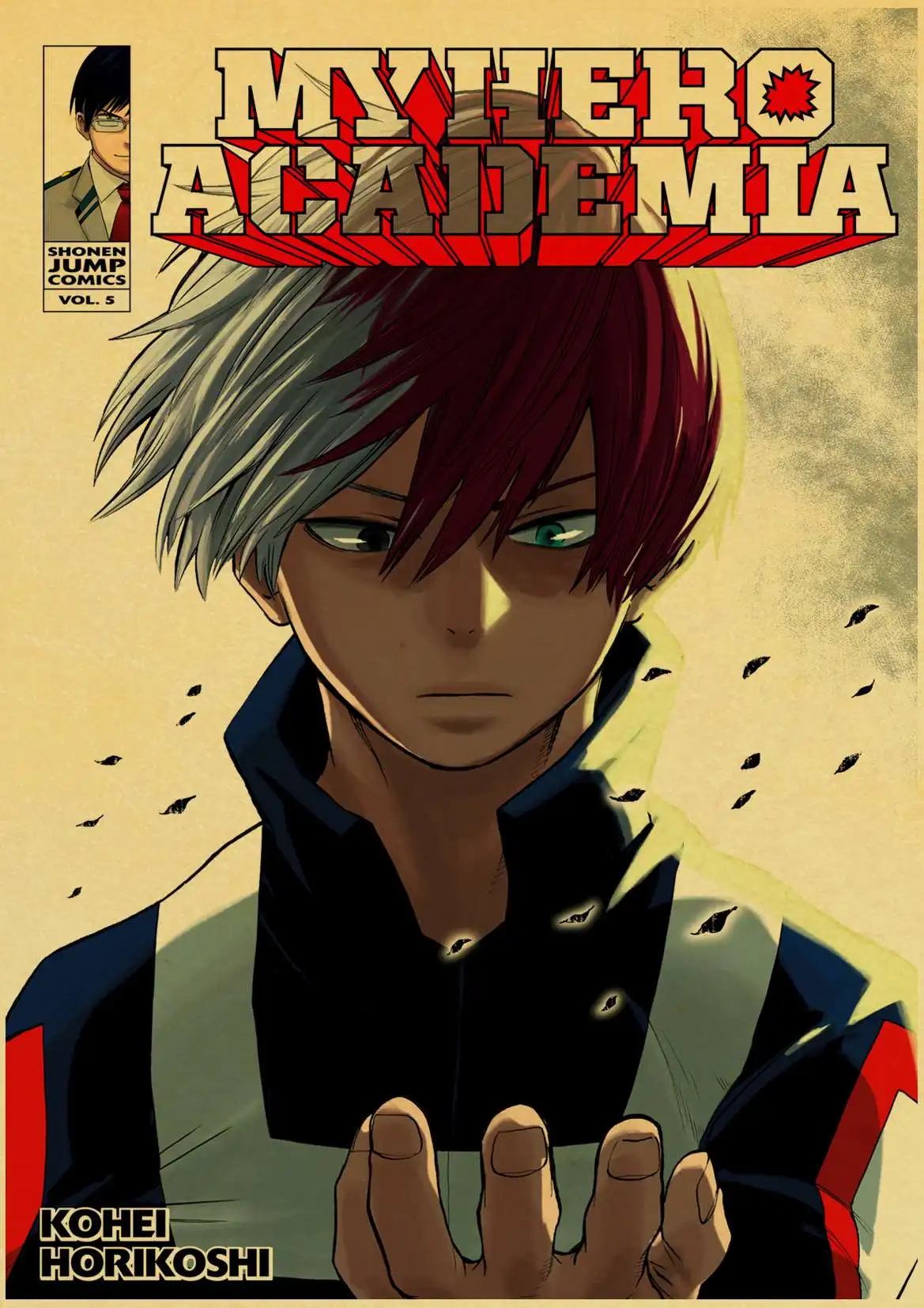 T003 My Hero плакат Academia коричневая печать на крафтовой бумаге настенная живопись Винтажный стиль аниме Ретро плакат Наклейка на стену - Цвет: T003