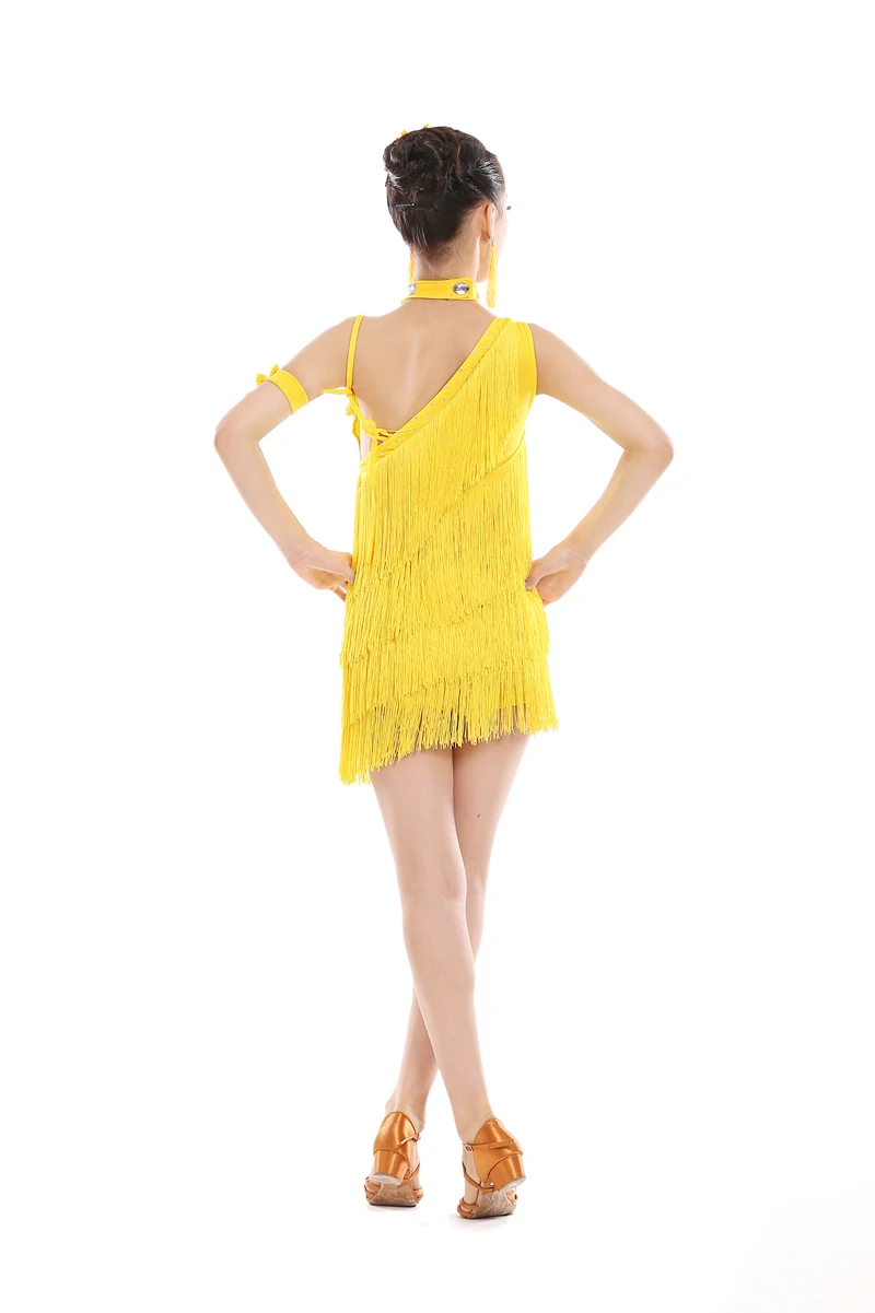 New Style Latin Dance Costumes Senior Sexy Tassel Dress for Children Dresses | Тематическая одежда и униформа