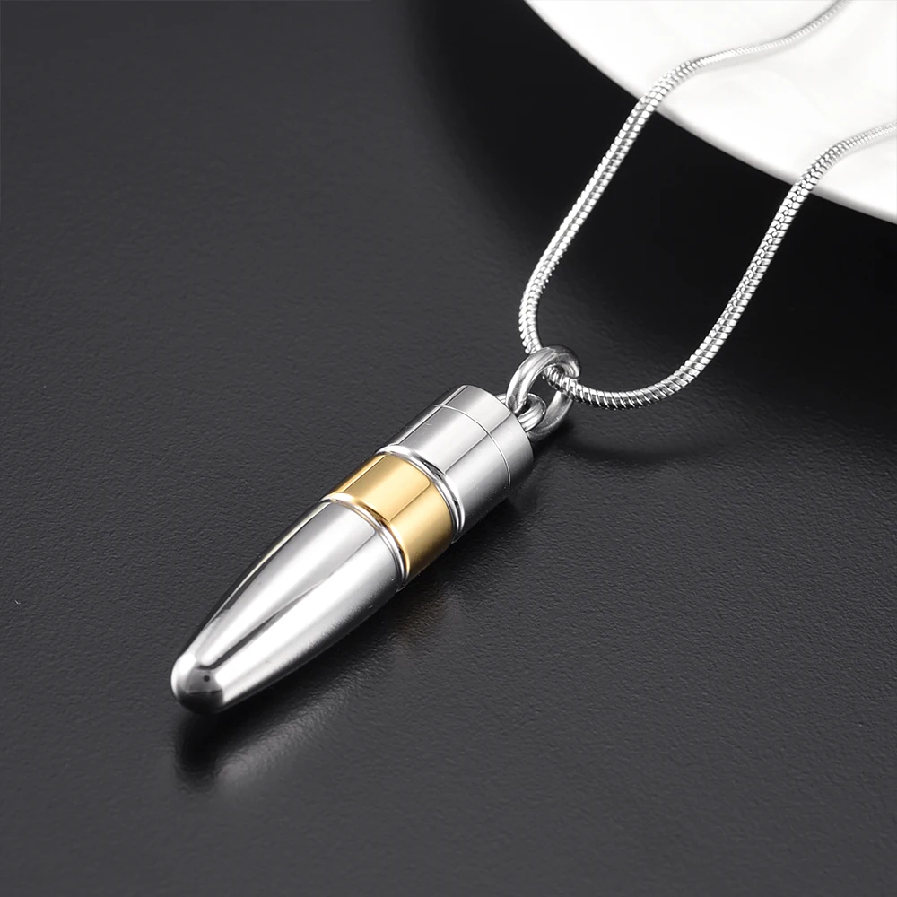 Большая емкость Ash держатель пуля кулон праха контейнер мужские Мемориал Jewelry
