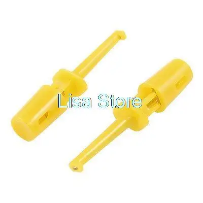 10 x пружинный зажим для тестового крюка SMD IC желтый свинцового кабеля