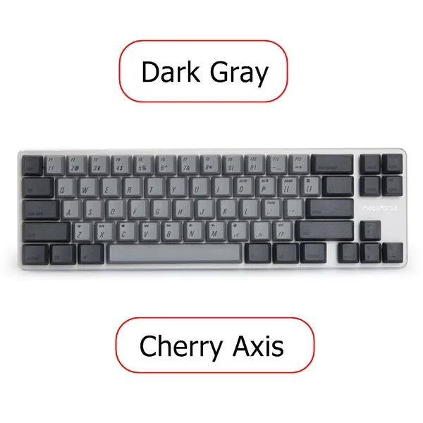 Белый Все новые Qisan Magicforce 68 PBT сублимационная Версия USB Проводная Механическая клавиатура с подсветкой Gateron Cherry Axis - Цвет: Белый