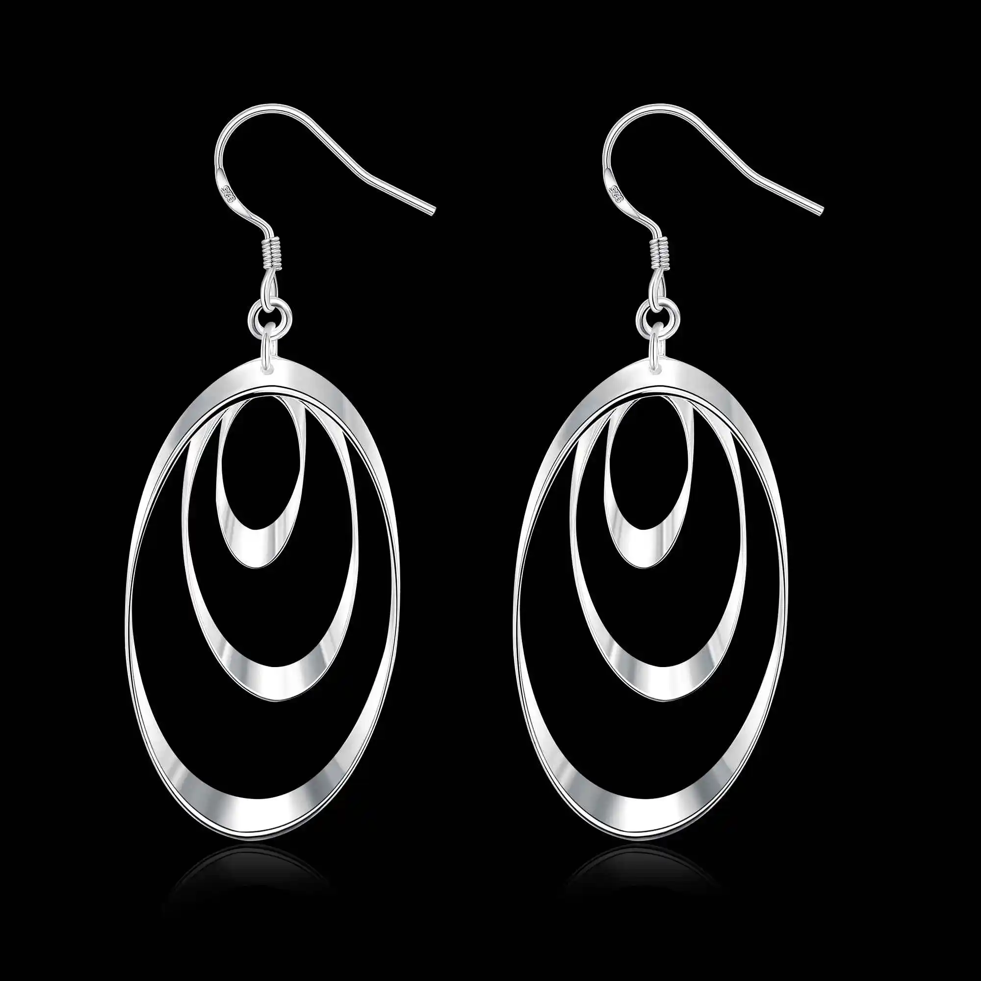 KITEAL 2018 Newest silver color women earrings Multi layer hollow oval drop leaf earing geometry brinco Personalized | Украшения и