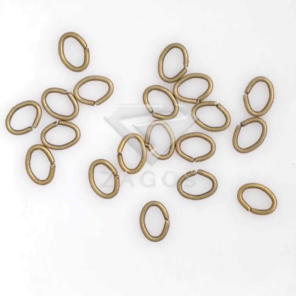 Открытые колечки для ключей с овальным отверстием 30 г около 500 шт. 4x5 5 мм 21 калибр