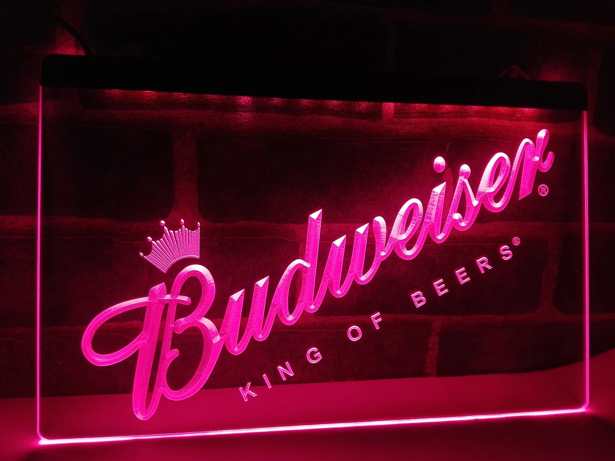 LA002 Budweiser пивной бар паб клуб светодиодный светодиодная неоновая светосветильник