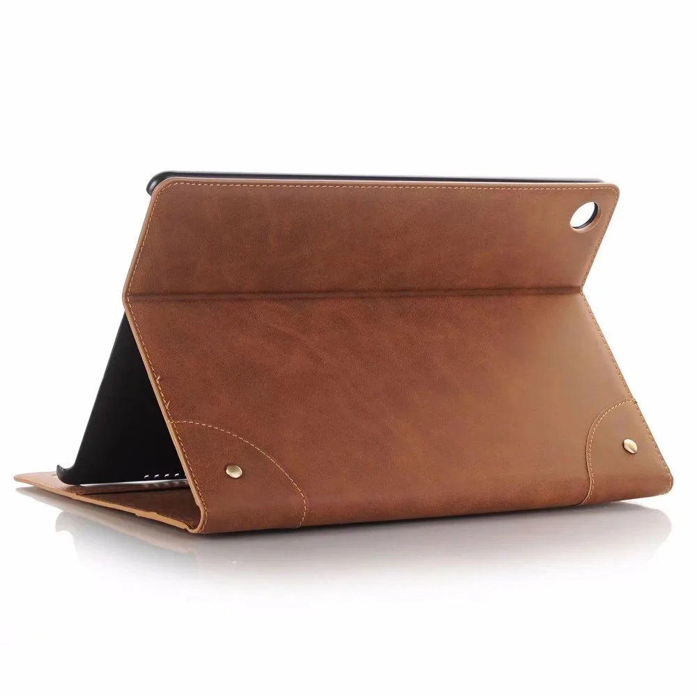 Light brown 4 Деловой кожаный чехол с отделением для карт для huawei MediaPad M5 10 Pro CMR-AL09/W09/W19/M5 10,8, подставка для планшетов+ подарок - Цвет: Light brown 4