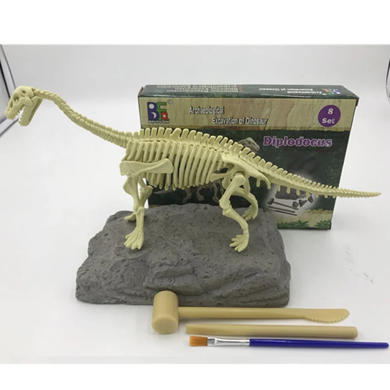 Diplodocus 8 11 видов стилей Откройте для себя набор Динозавров Скелет и кости модель археологии игрушки в виде ископаемых животных творческие обучающие игрушки для детей - Цвет: Diplodocus 8