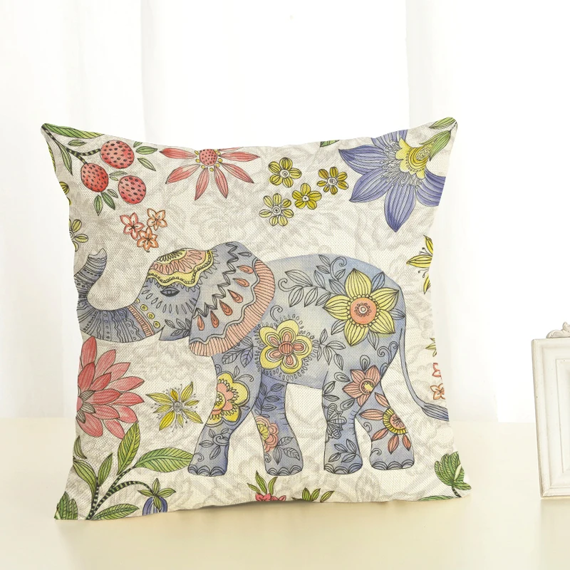 2017 высокое качество хлопок лен наволочка для подушки креативный красочный принт