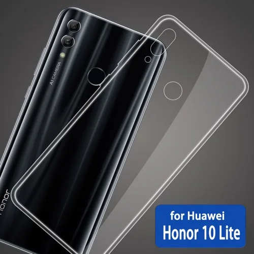 for Honor 10 Lite Чехол для huawei Honor 10 Lite, ТПУ Силиконовый прочный прозрачный бампер, мягкий чехол для Honor Note 10 Honor 10, прозрачная задняя крышка - Цвет: for Honor 10 Lite