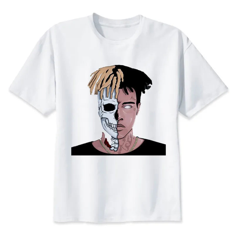CA050f Новинка, модная мужская футболка Xxxtentacion, летняя модная футболка, Повседневная белая футболка с забавным мультяшным принтом, хип-хоп топы, футболки - Цвет: CA050f