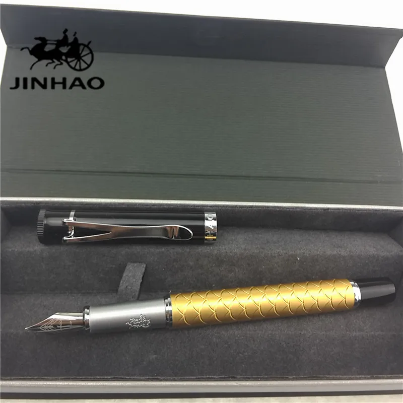 1 шт./лот Jinhao Y3 авторучка Золотое перо серебряный зажим китайский дракон Весы