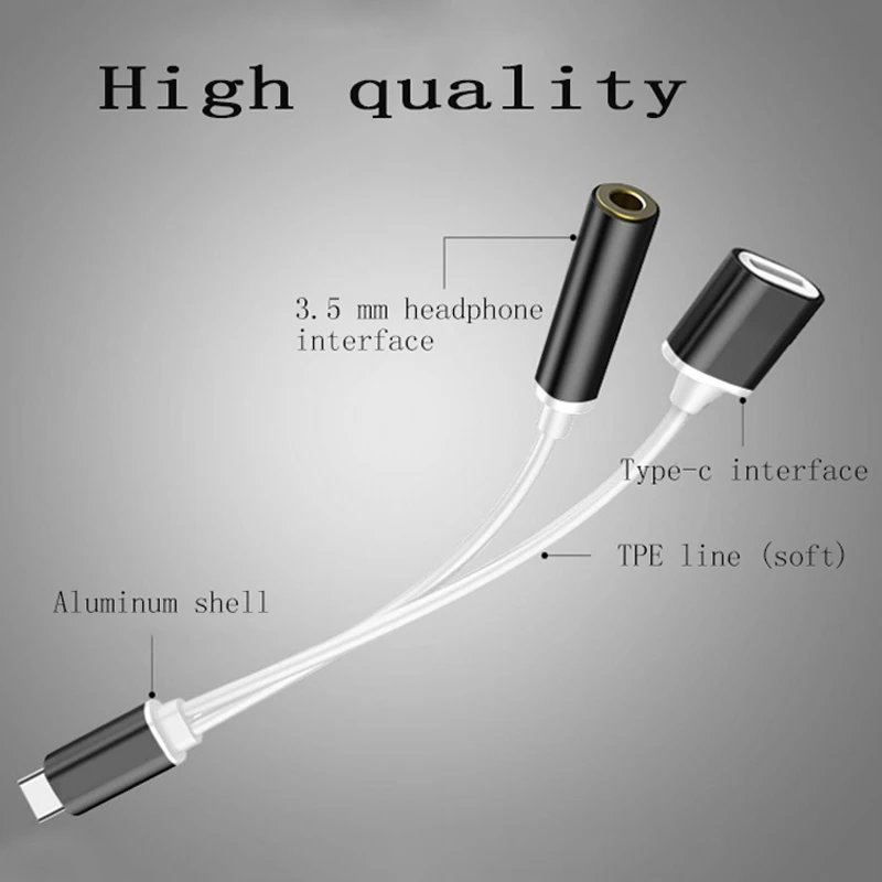 Тип-C кабель-Переходник USB C на 3 5 мм аудио наушники кабель адаптер для зарядки 2 в 1