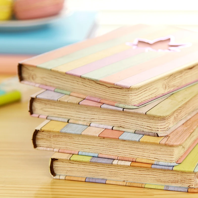1 шт. записная книжка Kawaii с радужной текстурой под дерево кленовый листовой