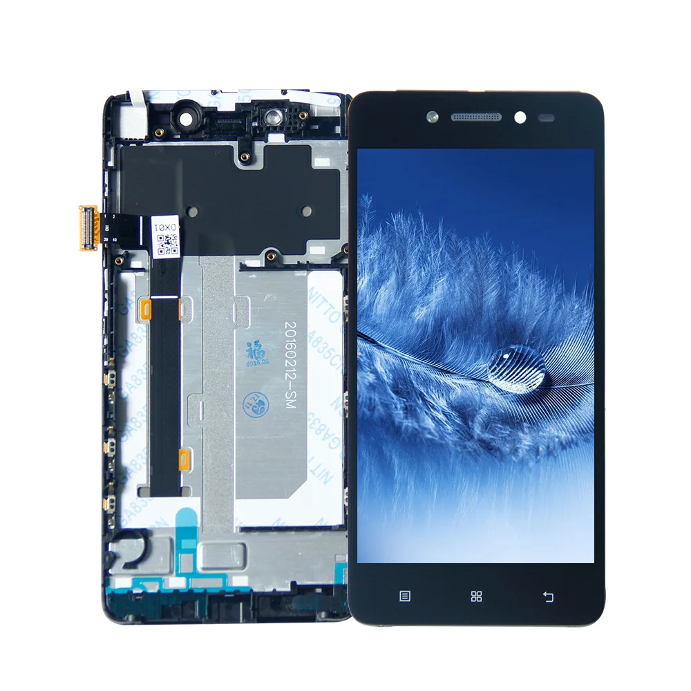 ЖК дисплей с сенсорной панелью и дигитайзером в сборе рамкой для Lenovo S90 белый
