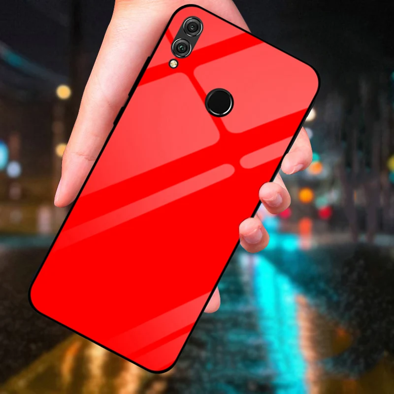 6 5 &quotдля Huawei Honor 8X чехол градиентное закаленное стекло Honor8X силиконовая рамка