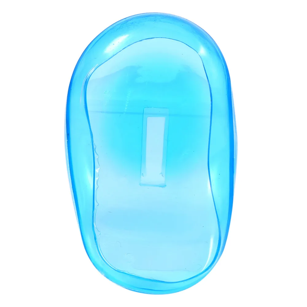 1 пара прозрачная синяя защита для ушей пластиковая окрашивания волос ухода за