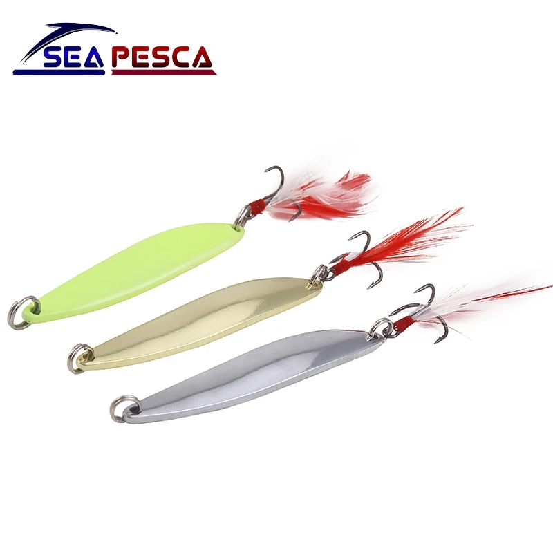 SEAPESCA 1 шт. 10 г/15 г/20 г металлическая ложка приманка рыболовная Pesca Peche Wobblers Isca