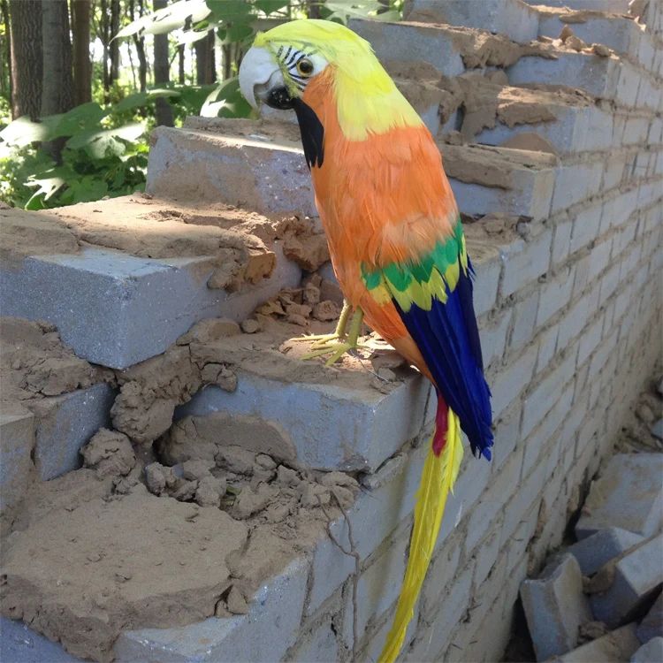 new polyethylene &amp furs yellow&amporange parrot toy simulaiton lovely macaw model gift about 45cm 1923 | Игрушки и хобби