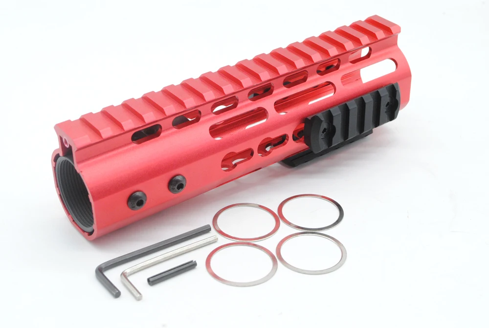 

TriRock 2 New Style of 7'' Length NSR Handguard Free Float Key Mod 5 slots Rail Sections System / Steel Barrel Nut