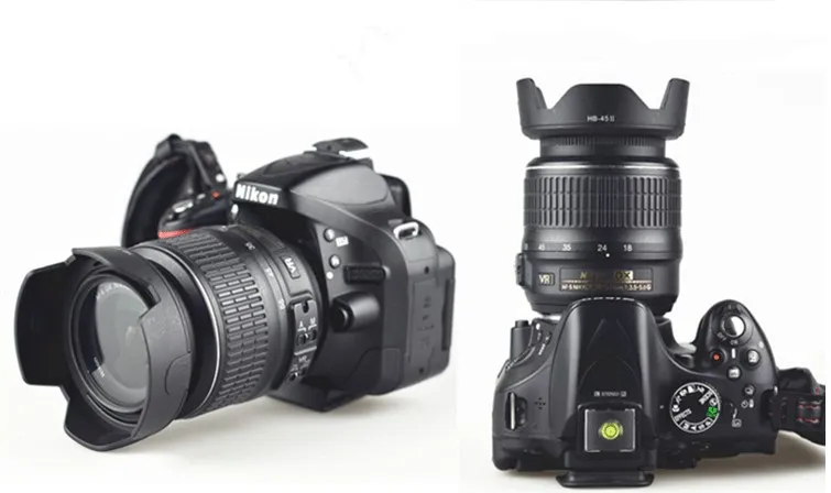 Аксессуары для камеры HB 45 бленда объектива Nikon AF S DX 18 55 мм f/3 5 6G VR|Бленды| |