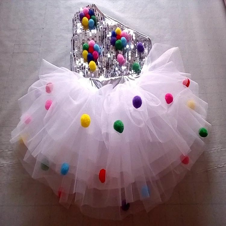 2017 новые джазовые танцевальные костюмы балетное платье пачка с блестками для