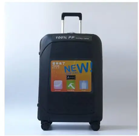 Travel tale 20 дюймов 24 дюйма 28 дюймов PP путешествия чемодан на колёсиках багажная тележка на колесах - Цвет: black