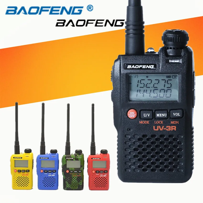 Baofeng UV 3R Мини Портативная рация CB Ham VHF UHF радиостанция приемопередатчик Boafeng