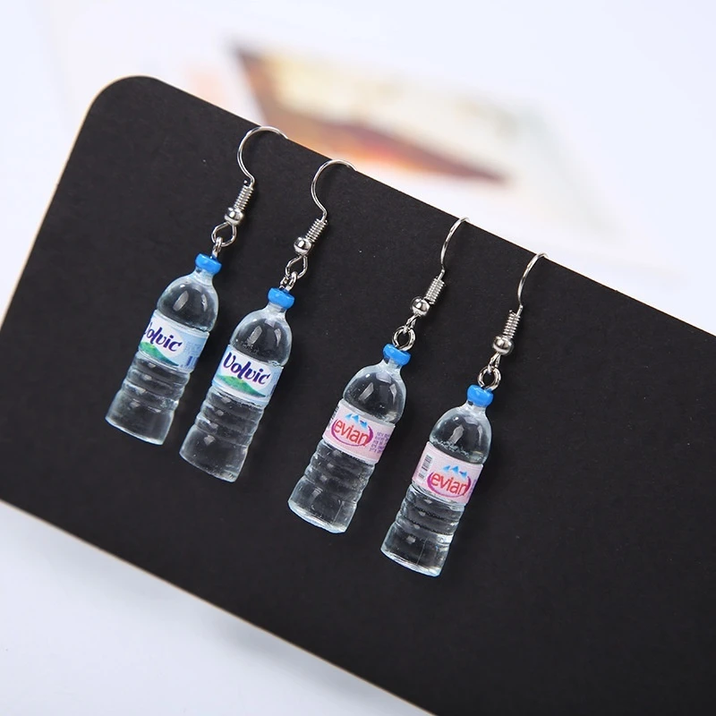 

Fashion Spring Water Bottle Pendant Dangle Earrings For Women Jewelry Accessories Holiday Party Gift Creative