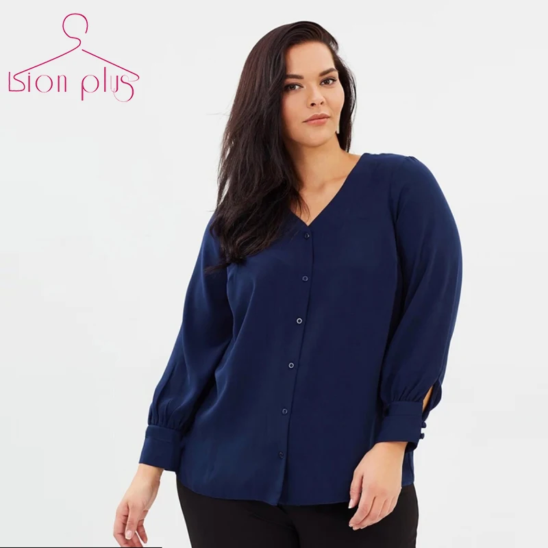 

Женские топы и блузки 5XL 6XL 7XL, Офисная Дамская Блузка 2018, осенняя одежда размера плюс, блузка с длинным рукавом, женская блузка