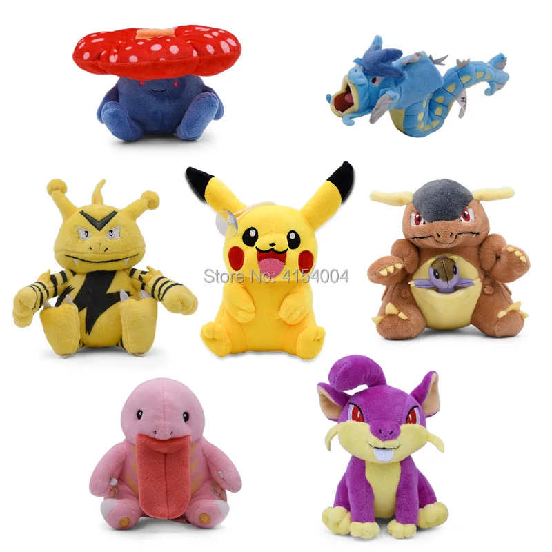 9 стилей Аниме Кукла Пикачу Gyarados погремушка Gastly Kangaskhan мультфильм чучела Peluche Плюшевые игрушки Рождественский подарок для детей
