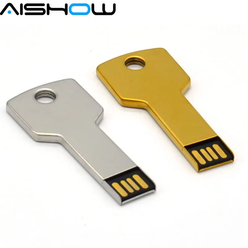 USB 2 0 флеш-накопитель автомобиль U диск из метала золотого цвета ключ модель
