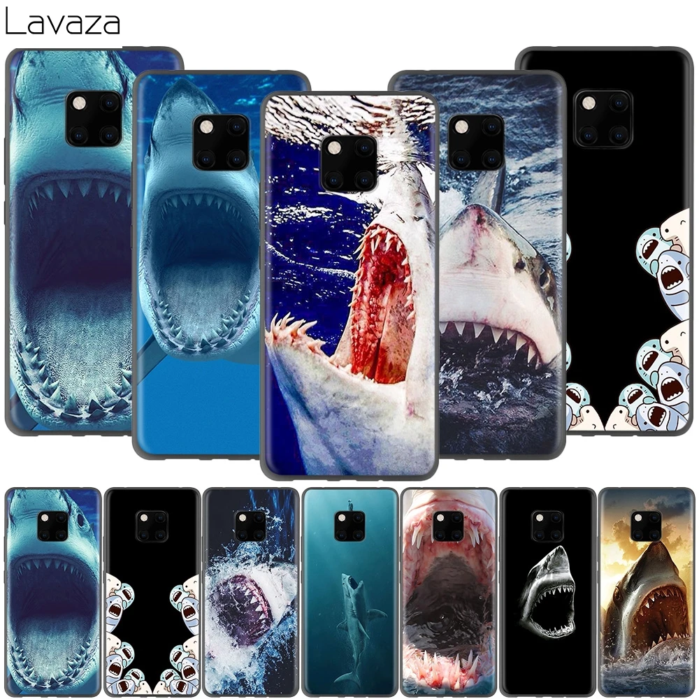 Чехол Lavaza с изображением большой белой акулы для Huawei P30 P20 P10 P9 P8 Mate 20 10 Pro Lite P Smart 2017 |