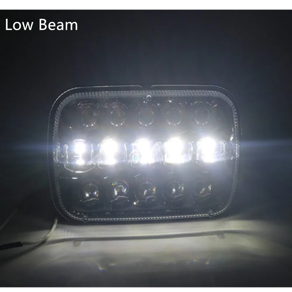 

2pc Rectangle 5x7 6x7 Led Headlights 7x6 Led Sealed Beam H6054 Headlights H5054 6052 For Jeep Wrangler YJ XJ Cherokee Trucks 95W