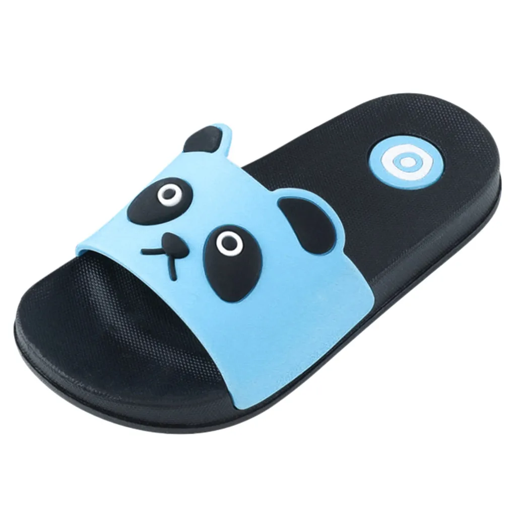 Детские летние тапочки с пандой из мультфильма пляжные сандалии для мальчиков