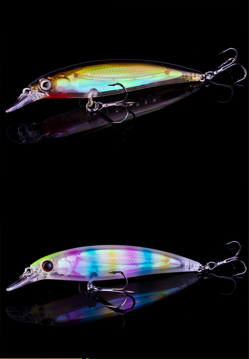 Рыболовные приманки-Воблеры Peche Minnow, 3D глаза, плавающие светящиеся воблеры для ловли карпа, жесткие приманки, 12 цветов