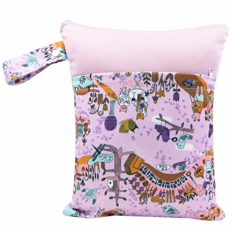 Мокрый мешок стирать многоразовые подгузники мешки Водонепроницаемый