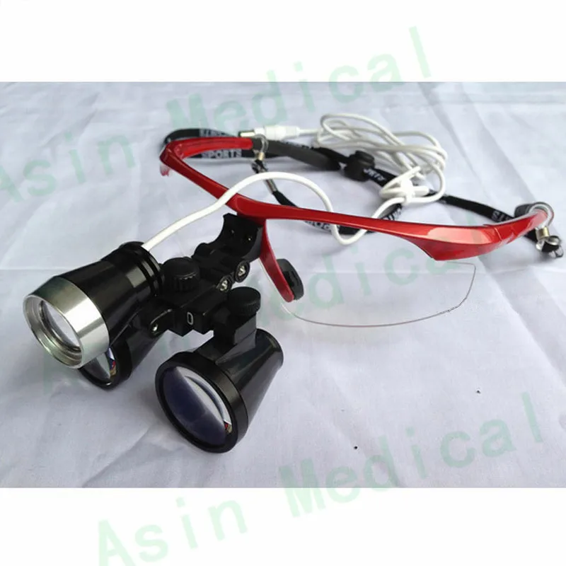 Зубная Лупа со светодиодной фары бинокулярный медицинский лупы Противотуманные