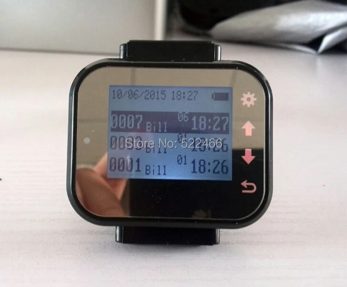 Ресторан беспроводной настольный звонок Система 1 счетчик монитор 5 наручные