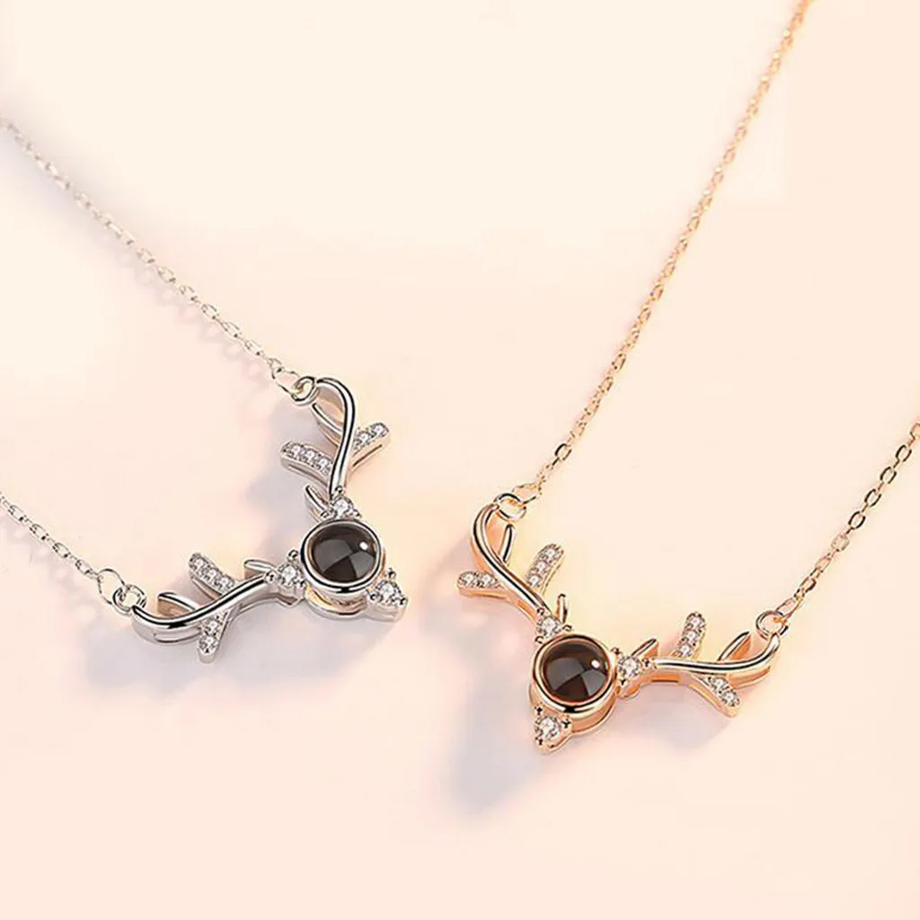 Стильное ожерелье с подвеской женское цепочкой ювелирное изделие на 100 языках я