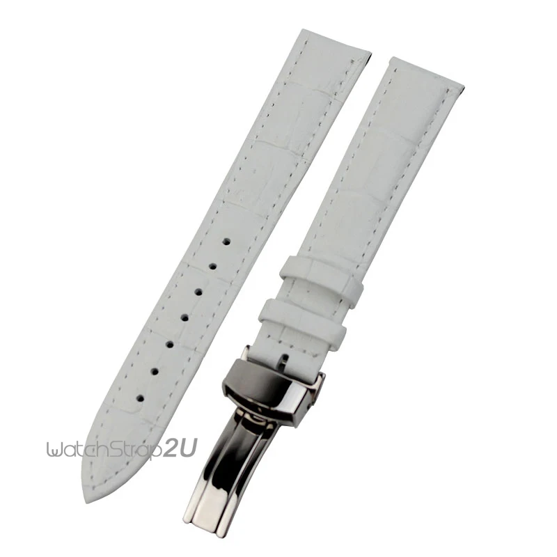 Синий ремешок для наручных часов Серебряная нажимная Пряжка бамбуковый узор