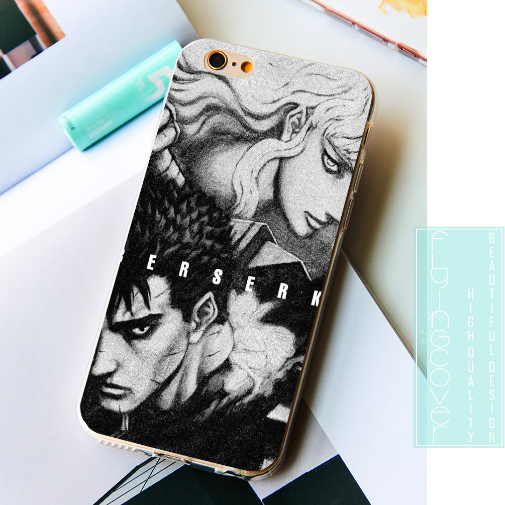 Fundas Berserk Guts Griffith прозрачные мягкие силиконовые чехлы для телефонов iPhone XS Max XR X 7 8 6