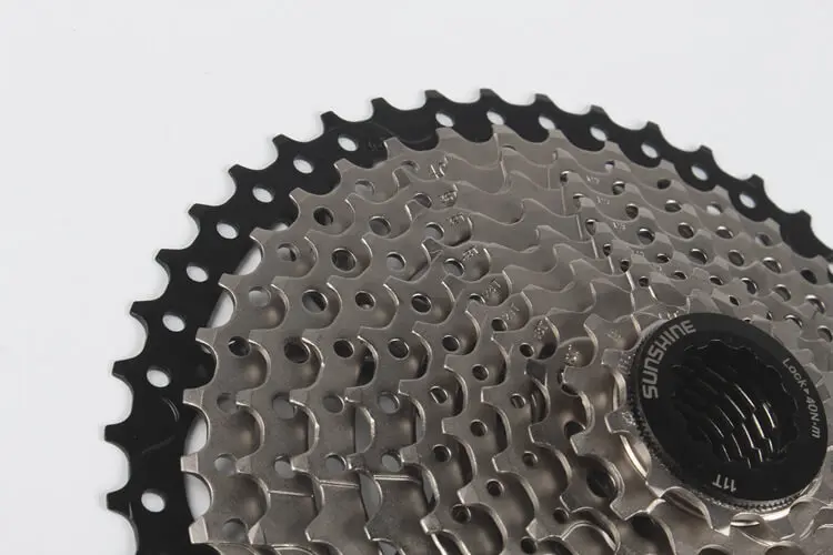 

SUNSHINE 10/11S 11-46T Casette Freewheel MTB Mountain Road Bike Freewheel Bike Flywheel Silver Racing Uphill Ultra light