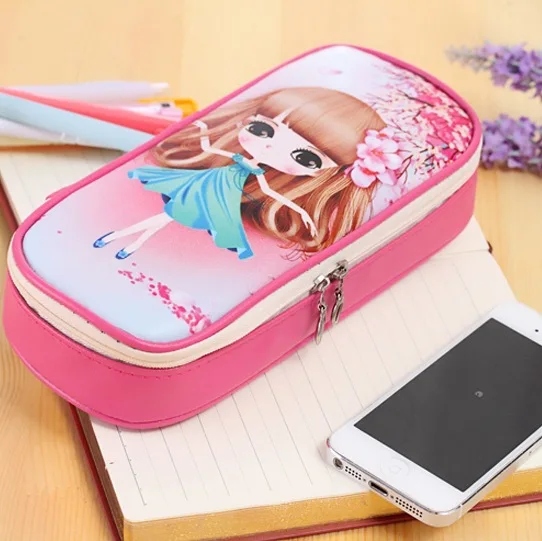 2017 Large Capacity Canvas My Life Cute School Pencil Case For Girls Children Pen Bag Pouch Students Pencilcase Supplies | Канцтовары