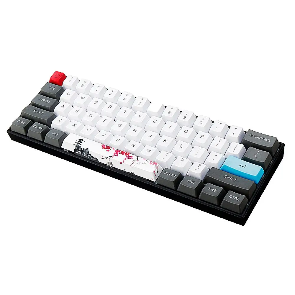 Пятисторонняя Dyesub PBT пагода Цветущая Слива пробел 6.25u Новинка Keycap