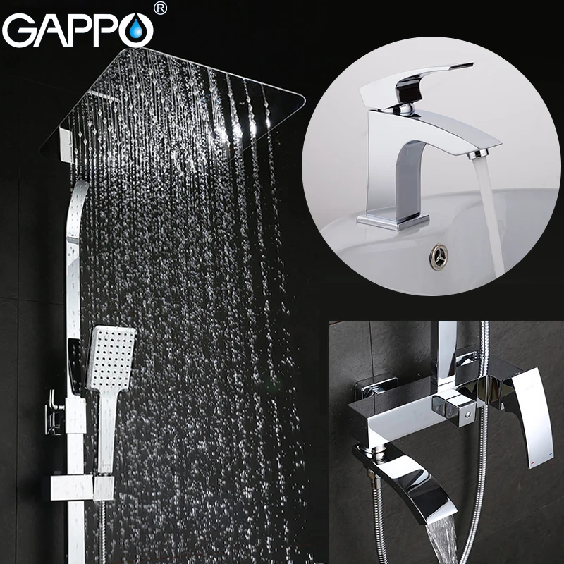 GAPPO смесители для душа ванна Смеситель ванны вентиль бассейна латунь дождь Душ