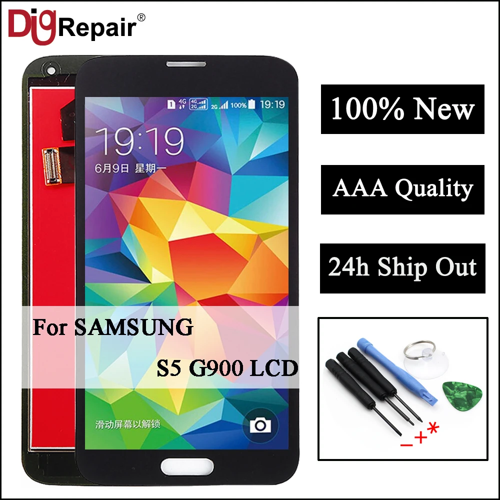 Для samsung galaxy S5 lcd G900F G900A дисплей G900P G900T G900V сенсорный экран дигитайзер G900f дисплей для samsung S5 lcd G900 lcd