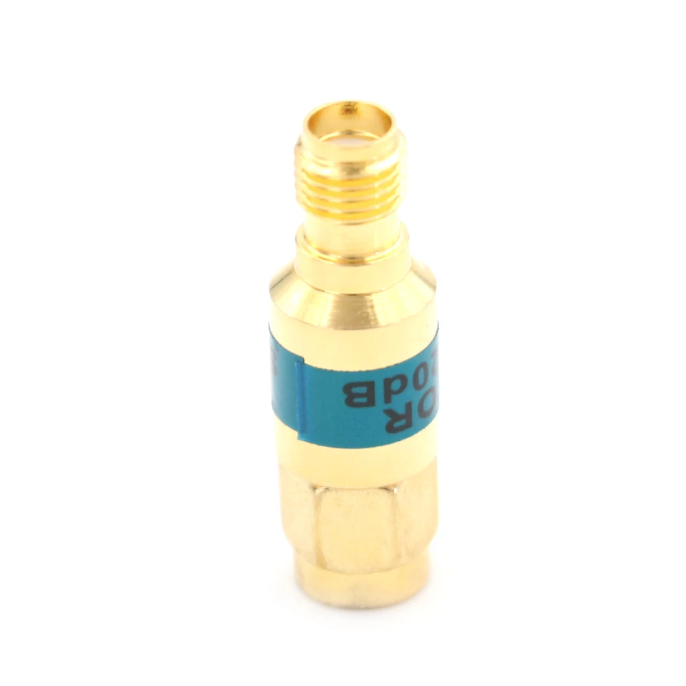 1PCS 30 Mm*8mm 6GHz 50ohm 20dB 2W Golden Attenuator SMA-JK Male To Female RF Coaxial | Обустройство дома