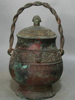 song voge gem s2270 14 ancient chinese bronze bird beast vessel water portable pot bottle kettle